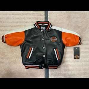 Baby Harley Davison leather coat